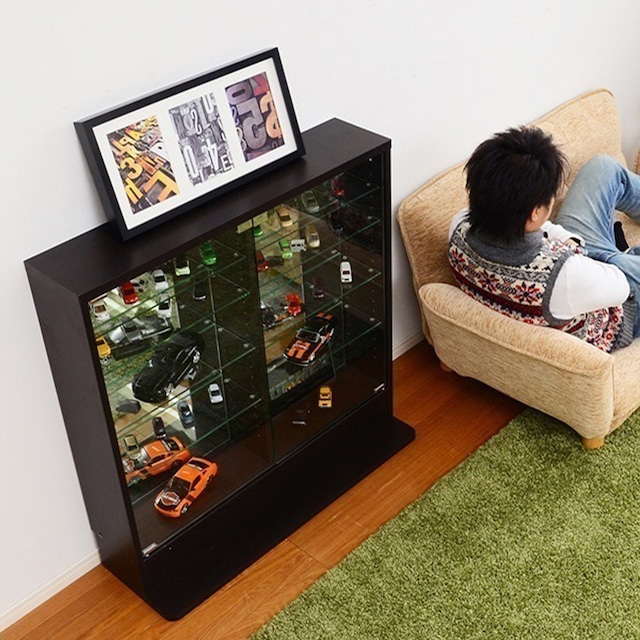 コレクションラック Luke-ルーク 専用ミラー2枚セット ロータイプ用/深型浅型共通 コレクション