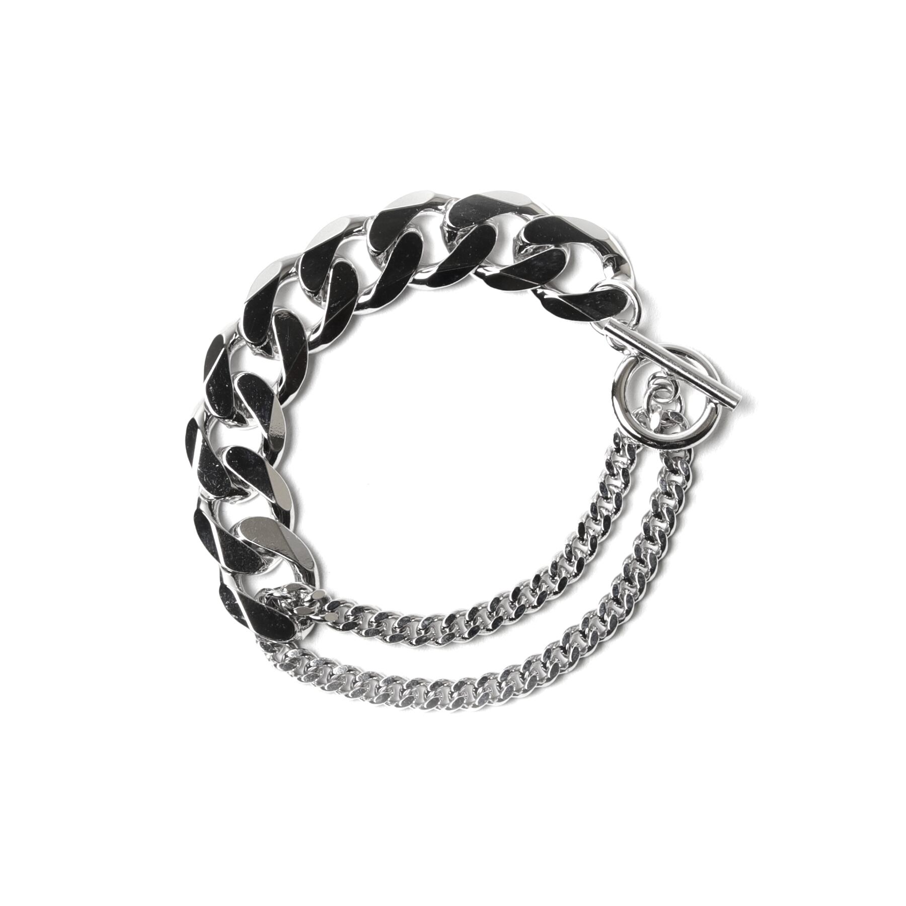 more big flat & middle chain bracelet [BB1] / Y2010KHB0907 | YArKA 
