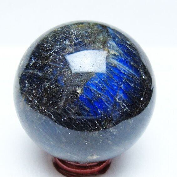 ラブラドライト 丸玉 75mm スフィア 置物 一点物 151-9132