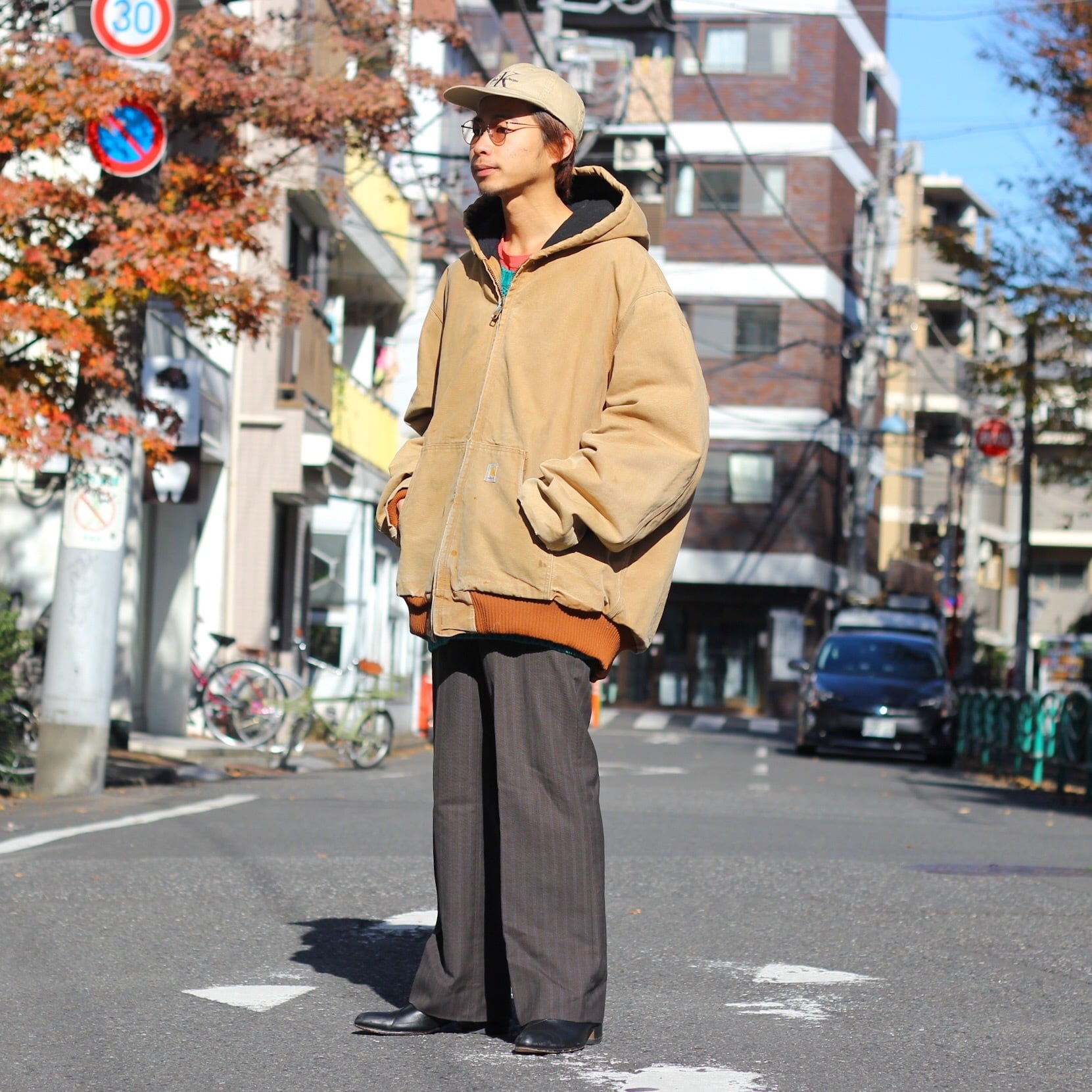 Carhartt オーバーサイズアクティブダックジャケット リアルワークボロ 
