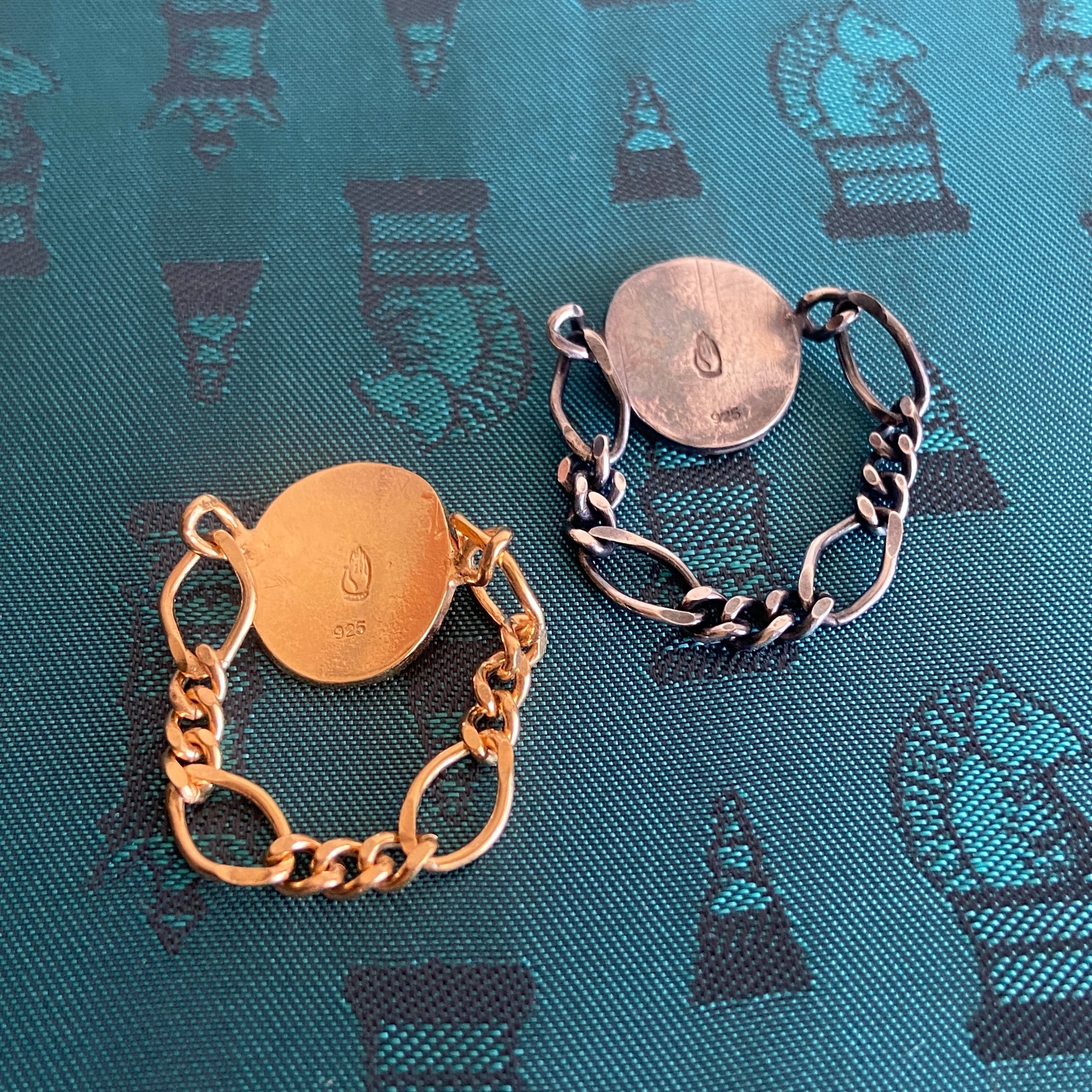 SV925 Etched Chain Ring -Corvus / シルバー製 エッチングチェーン