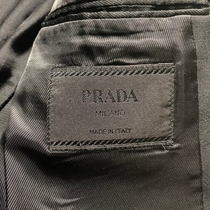 vintage PRADA black stretch fabric suits set-up