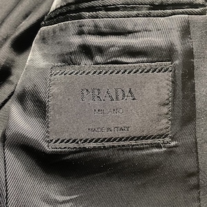 vintage PRADA black stretch fabric suits set-up