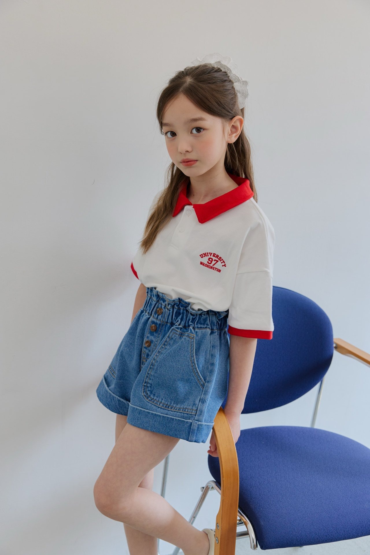 [DOREDORE] Color-block PK collar shirt (17/19) / [도레도레] 배색PK카라티셔츠 (17/19)