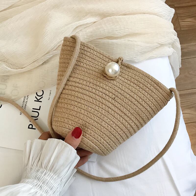 レッドサマースタイルショルダーバッグ 夏物 メッセンジャーバッグ 手作りハンドバック83500049658