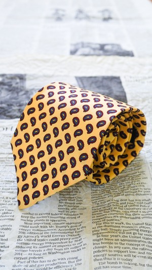 【1960s】BROOKS BROTHERS ブルックスブラザーズ ペイズリー柄 ネクタイ《黒タグ ヴィンテージ》