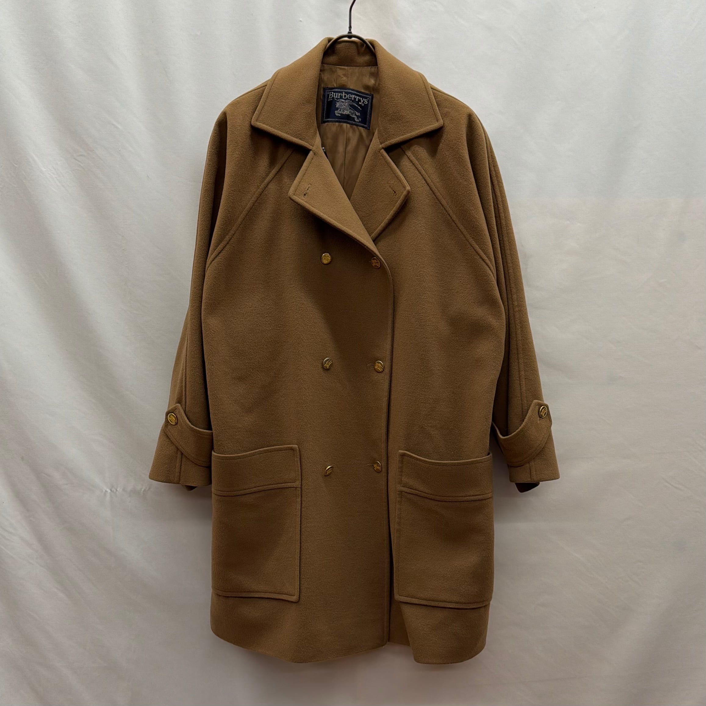 BURBERRYS】 Burberry coat ウールコート フランス製 古着 ブラウン