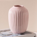 花瓶 フラワーベース セラミック 一輪挿し おしゃれ 置物 かわいい シンプル 花器 インテリア ホームデコ オシャレ 置き物 オーナメント クリエイティブ 陶器 ドライフラワー 造花 花入れ 円柱形 かびん ピンク ホワイト ２種類 小