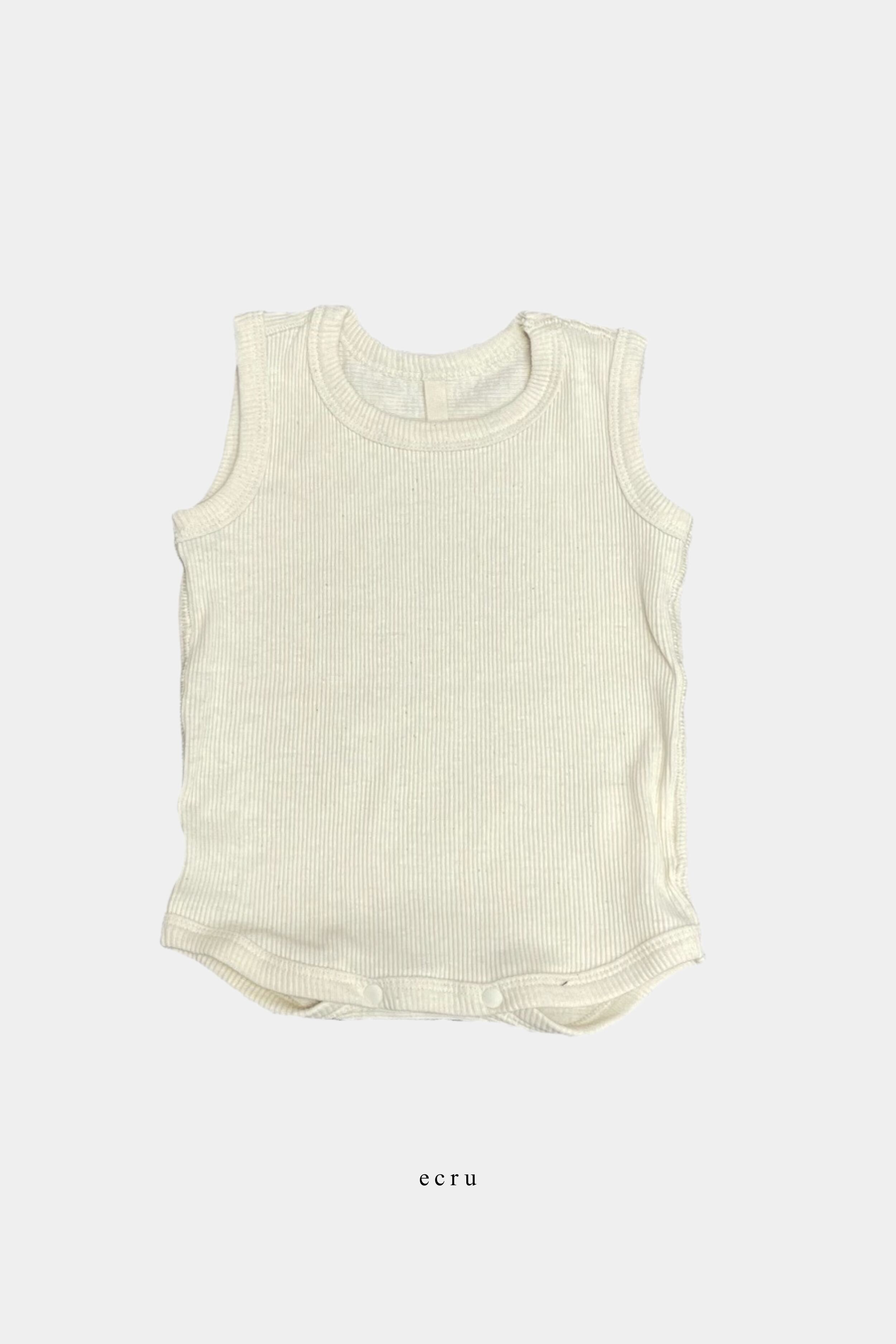 【 BABY 】〈 MOUN TEN. 25SS 〉 eco rib tanktop "ロンパース+タンクトップ" / ecru