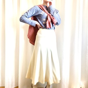 ホワイトフレアスカート【444】