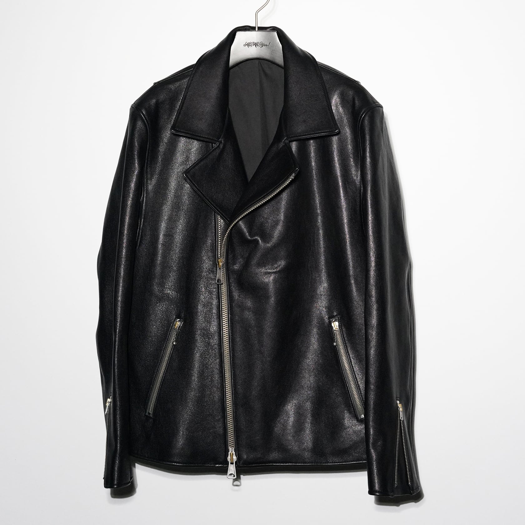希少 BOUNTY HUNTER ダブルジップ ライダース 羊革 ラム ブラック Double Riders-Lamb 〈Black〉 | No,No,Yes ! Leather Tailor Tokyo
