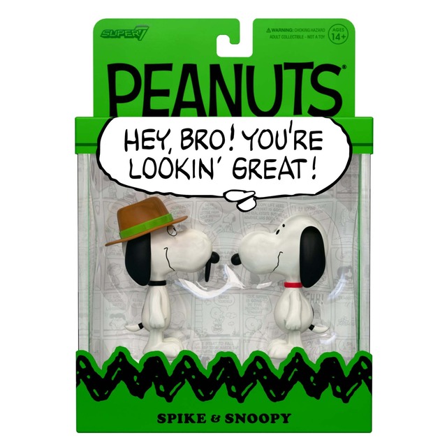 【Super7】Peanuts ReAction Figures Snoopy & Spike (2-Pack)