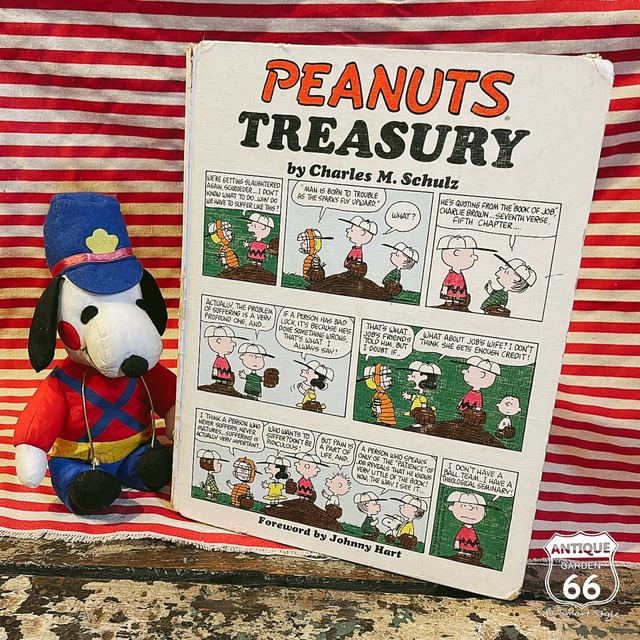【送料込】洋書 1968' スヌーピー 『PEANUTS TREASURY』 SNOOPY ピーナッツ ヴィンテージ コミック ハードカバー【L128b004】 Antique