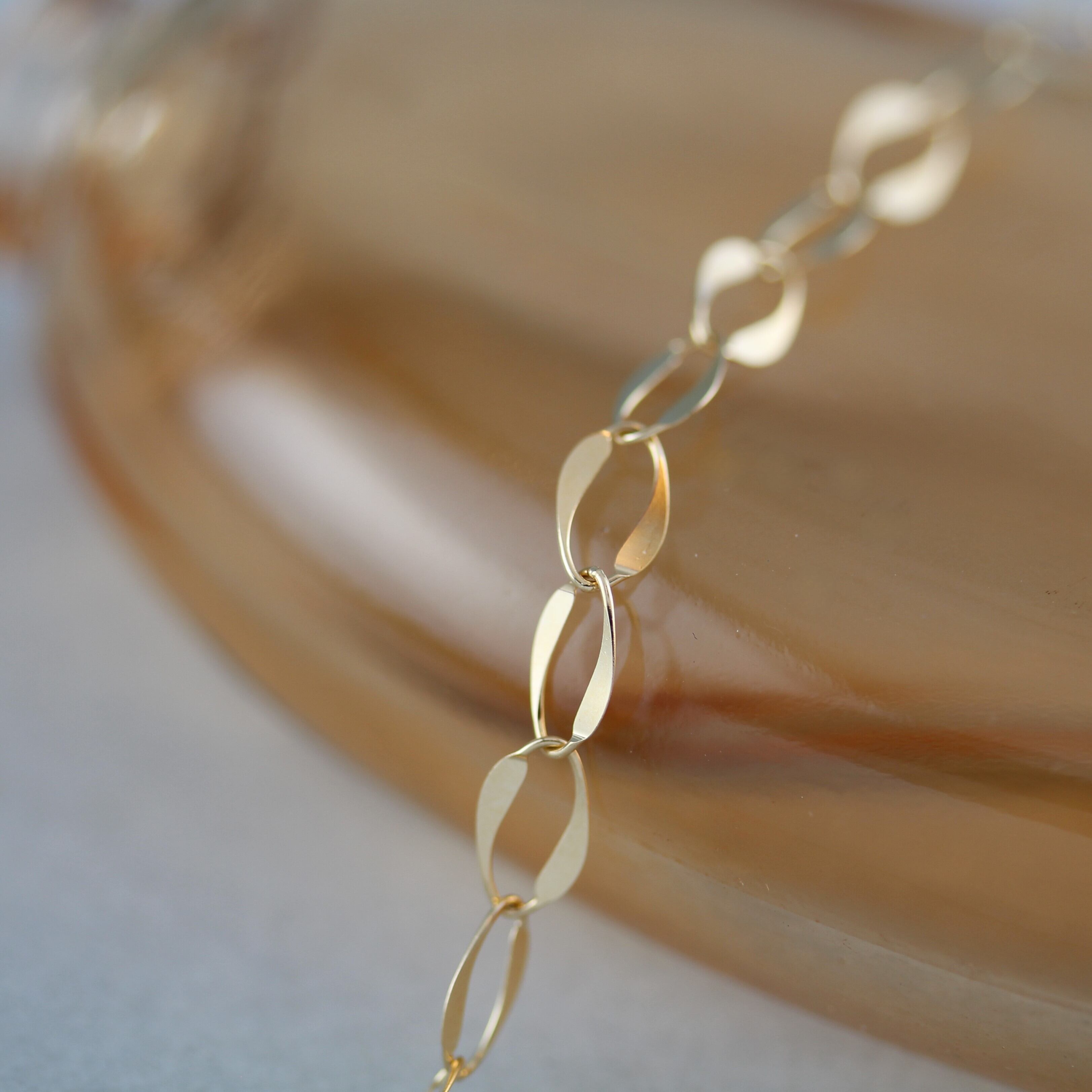 再入荷】K18 オーバルフレア チェーンブレスレット No.17 | スキン