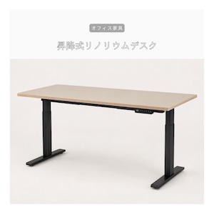 受注生産 職人手作り リノリウム 昇降デスク ワークデスク 作業台 オフィス インテリア テレワーク 木製 天然木 家具 木工 北欧 LR2018 no2531