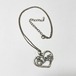 Vintage 925 Silver Heart Queen Pendant Necklace