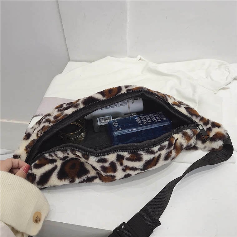 春 夏 秋 冬 レディース バッグ ヒョウ柄 ウエストポーチ 肩掛け 4