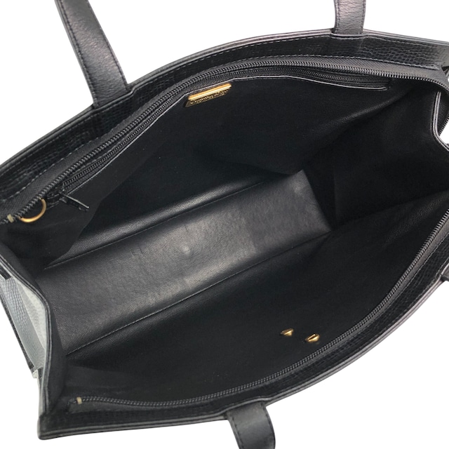Christian Dior クリスチャン ディオール ハンドバッグ ブラック オーバルロゴ レザー トートバッグ vintage ヴィンテージ オールド 7e6azr