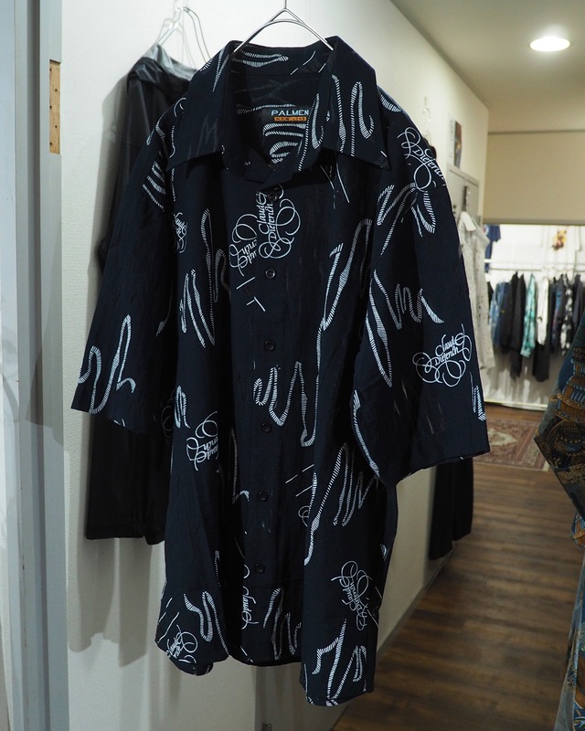 Black Graffiti Art × Semi Transparent Design vintage SS shirt