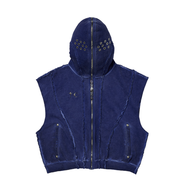 [THUG CLUB] Gladiator Hooded Vest Blue 正規品 韓国ブランド 韓国通販 韓国代行 韓国ファッション 日本 店舗