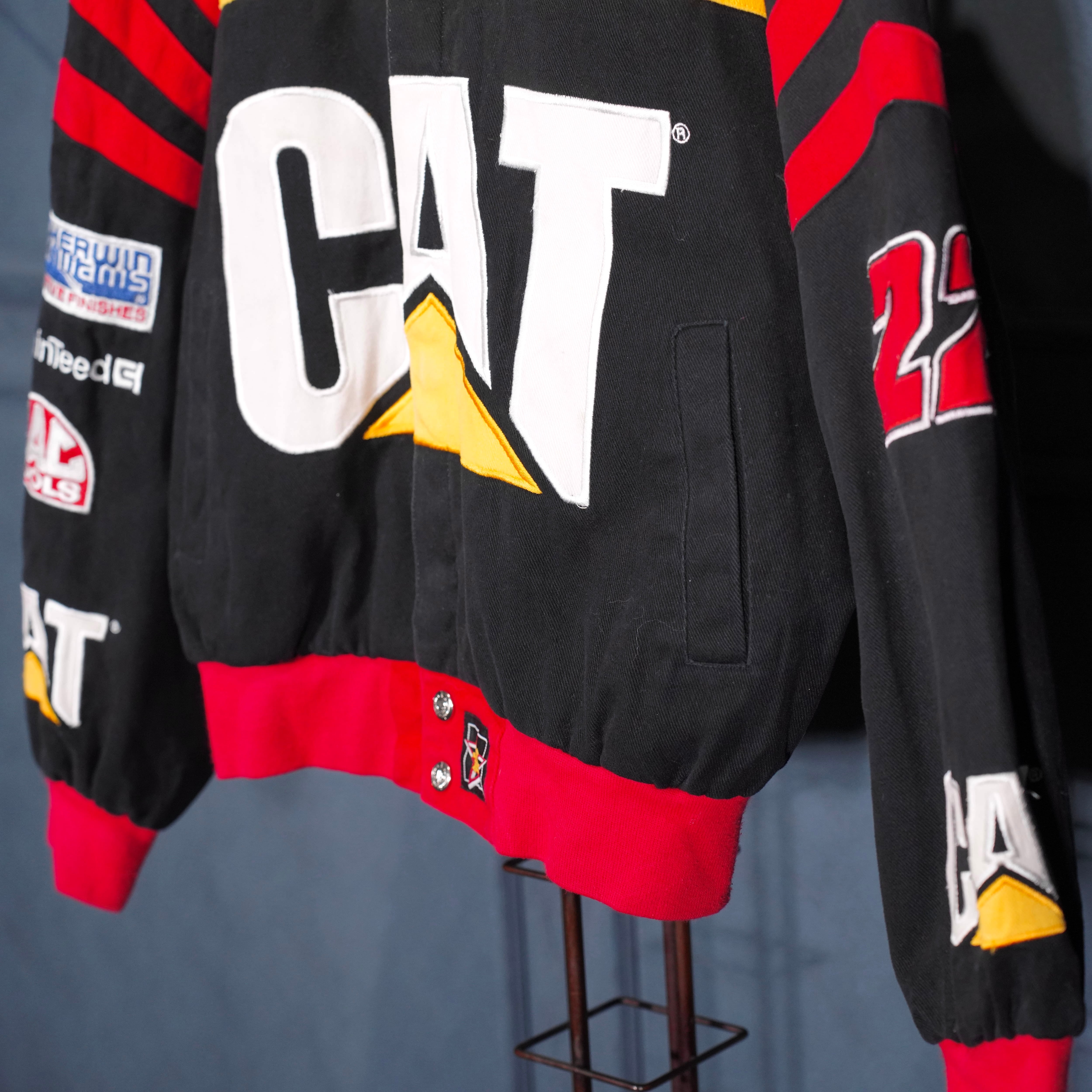 USA VINTAGE JH DESIGN JEFF HAMILTON CAT EMBROIDERY DESIGN RACING