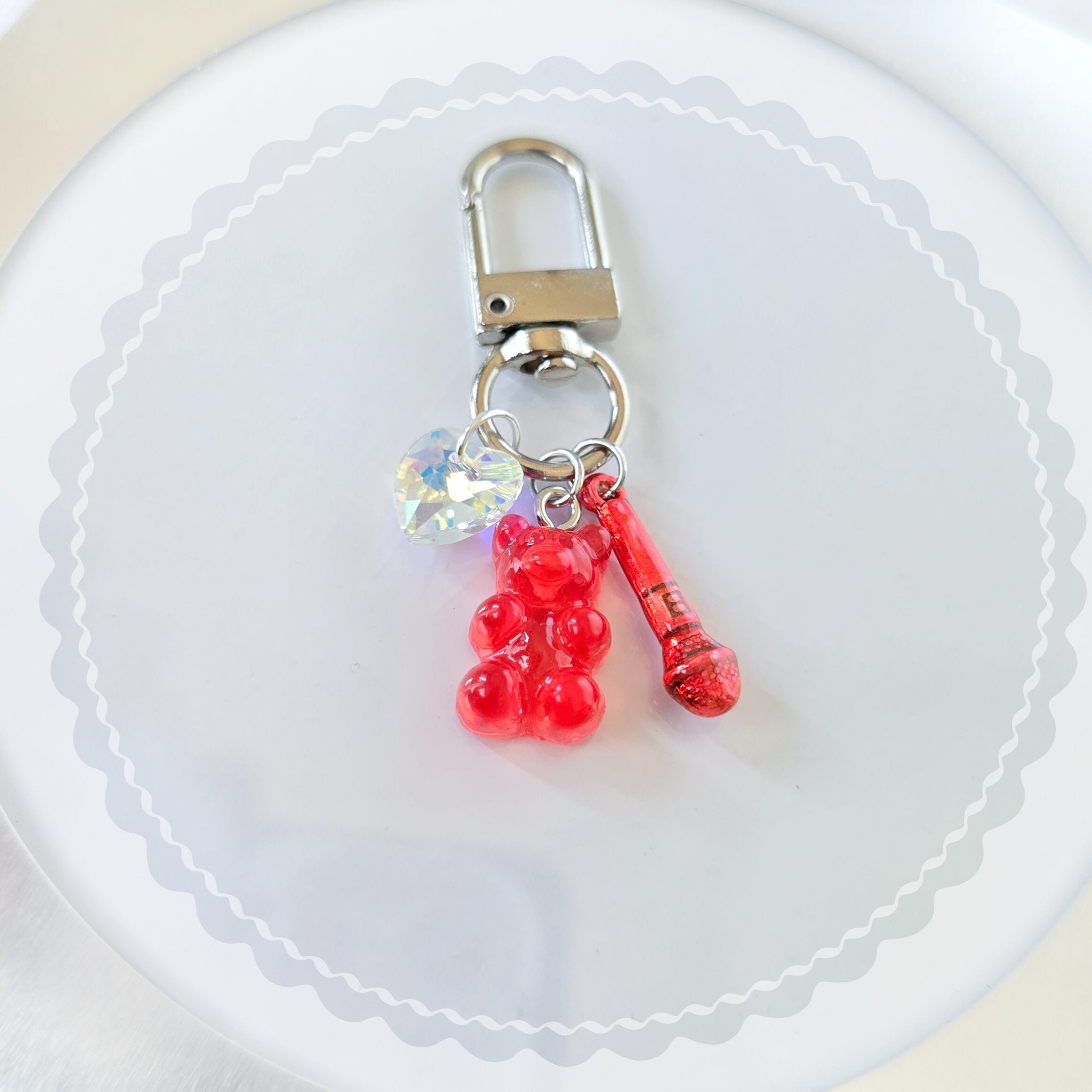 マイク＆グミベアミニチャーム(red) | noi(negau-omo-i)