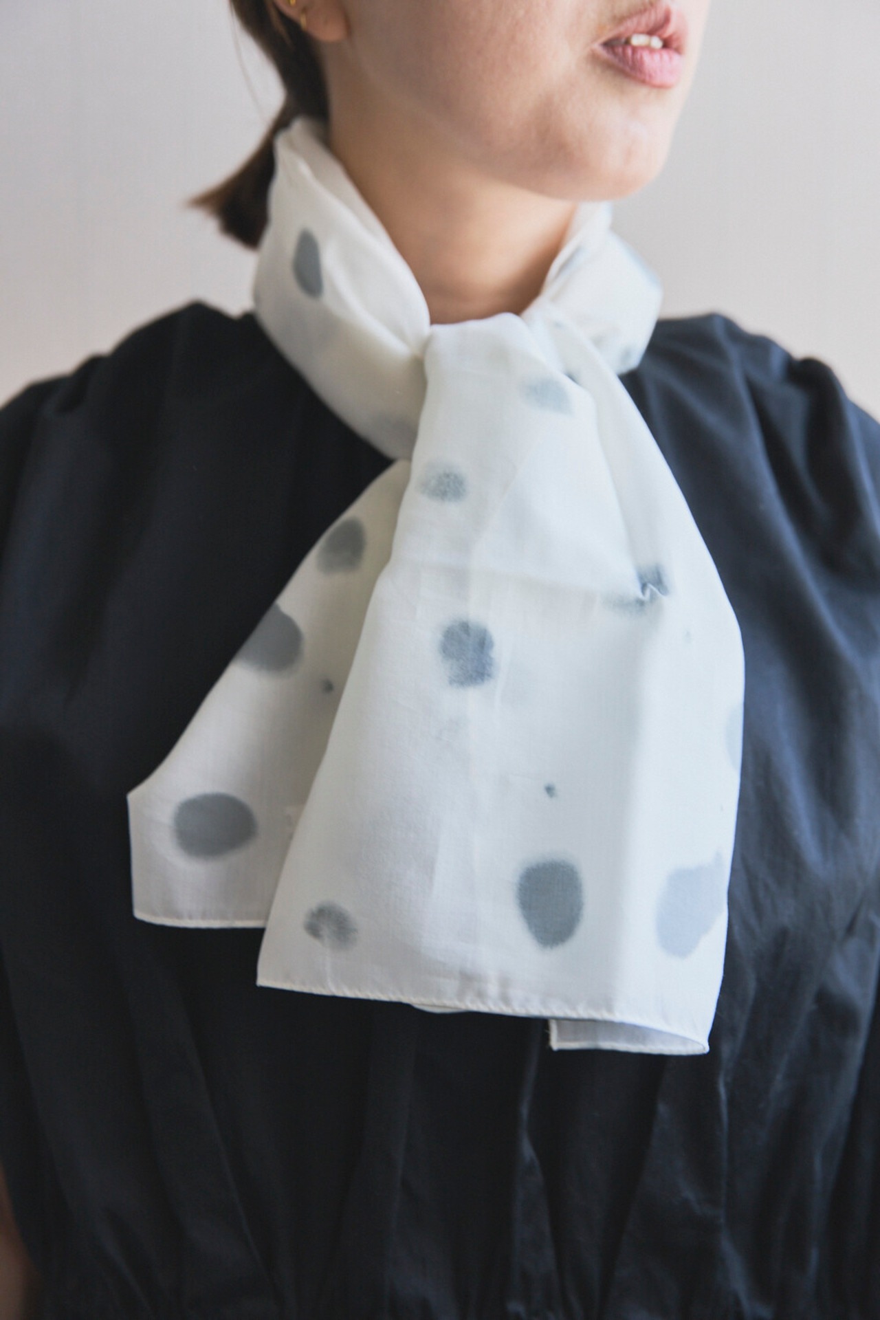 【mottainaiネッカチーフ CLOUD BLUE×綿】vol.6_enrica