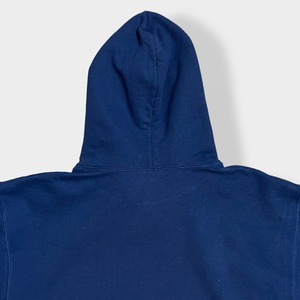 【JERZEES】全米優等生協会 NATIONAL HONOR SOCIETY ロゴ プリント パーカー スウェット フーディー hoodie M ネイビー アーチロゴ us古着