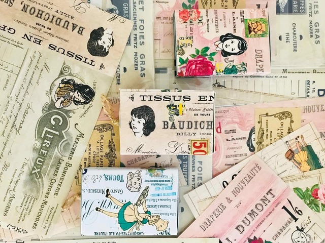 Mic Moc　コラージュペーパーキット　12枚入り　A Little French　CP002【Mic Moc（ミックモック）】[MIC-34p]