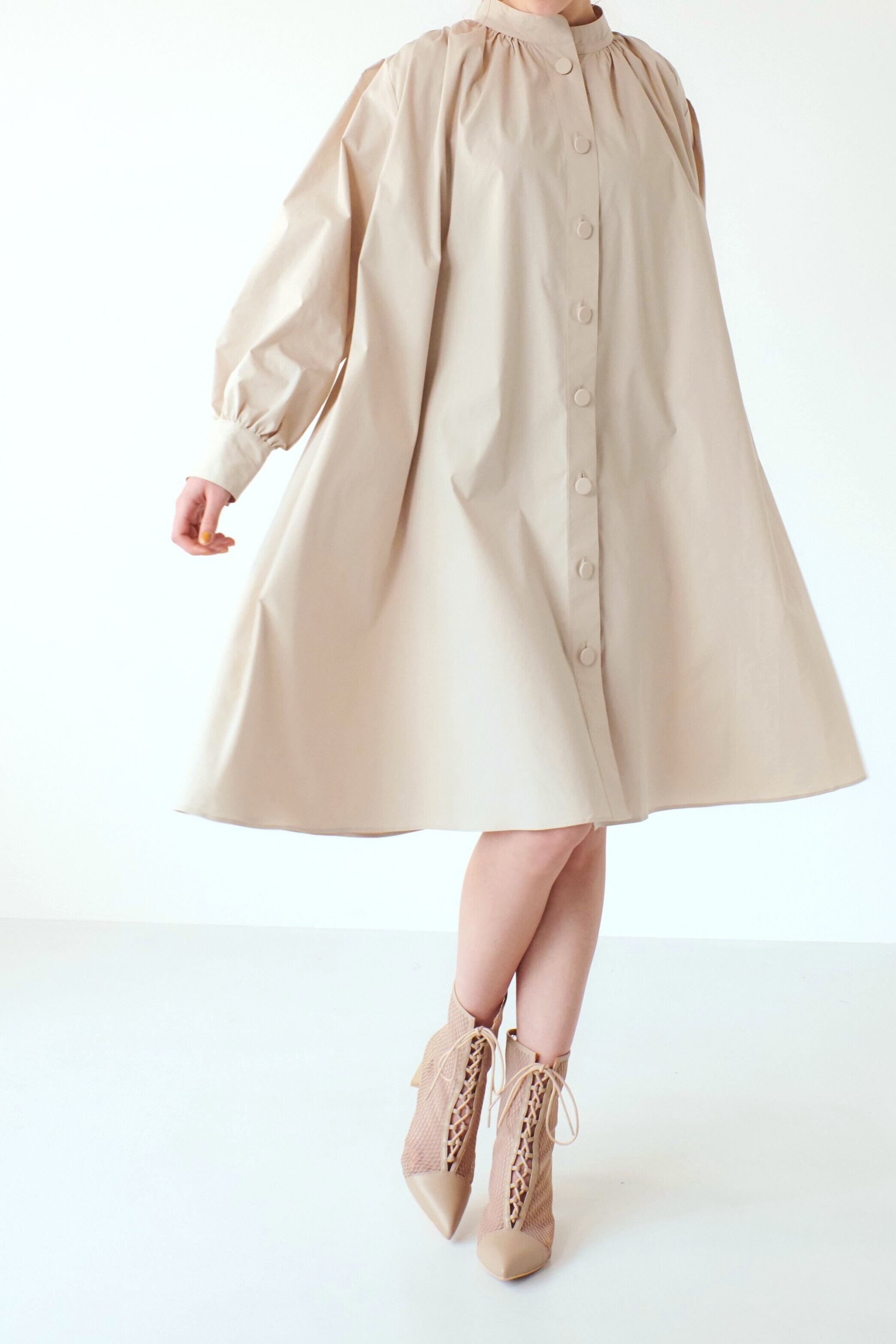 Volume sleeve one-piece BEIGE