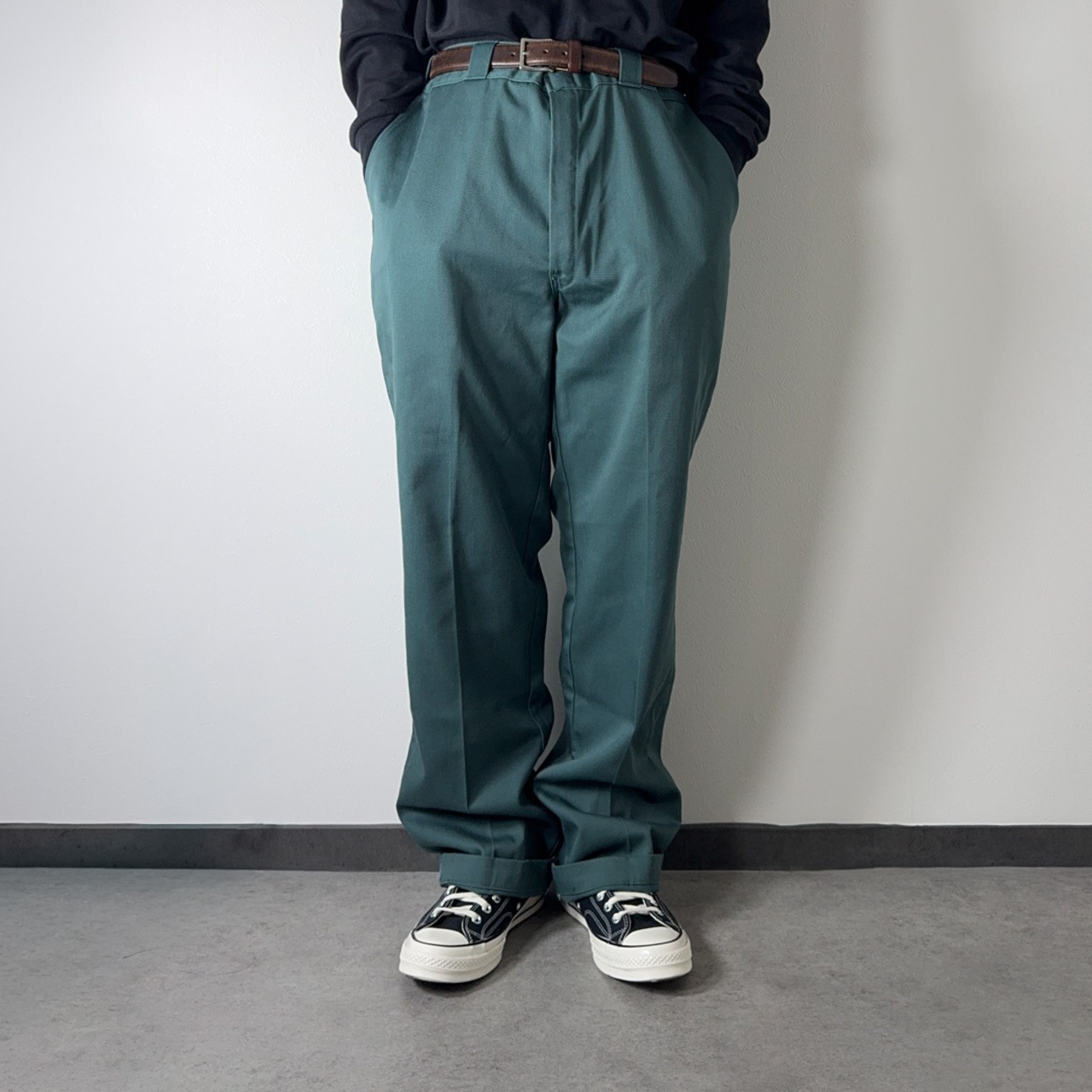 80s Dickies 874 work pants made in USA green W36L33 古着 - 4