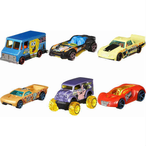 1/64 Hot Wheels Spongebob Car 6台セット ホットウィールズ スポンジボブ ダイキャストカー ミニカー アメリカ  パトリック イカルド カーニ ゲイリー プランクトン キャラクター 車 おもちゃ