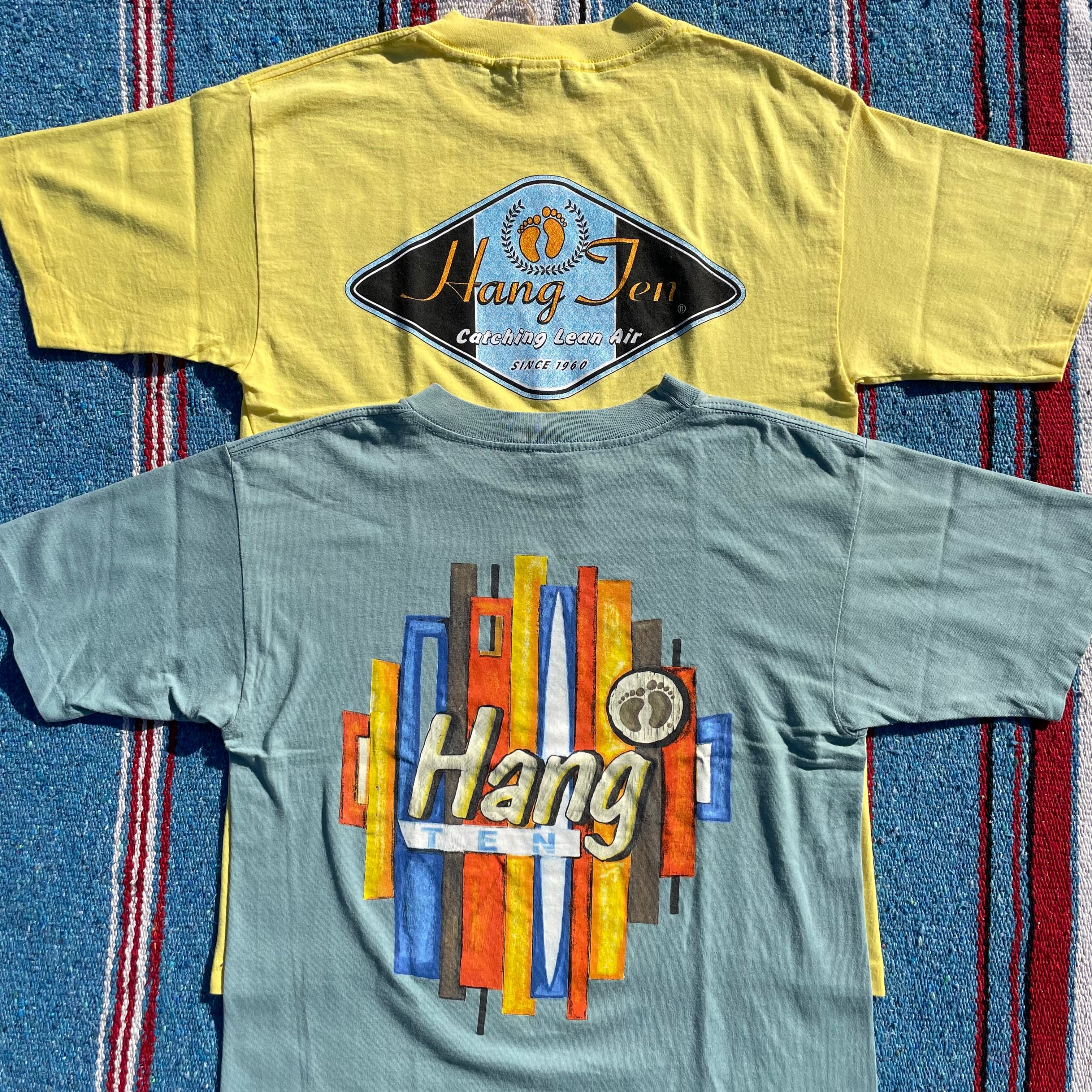 80s~90s HANG TEN / T-shirt / バックプリント / ブルー / 青 / 古着/ USED
