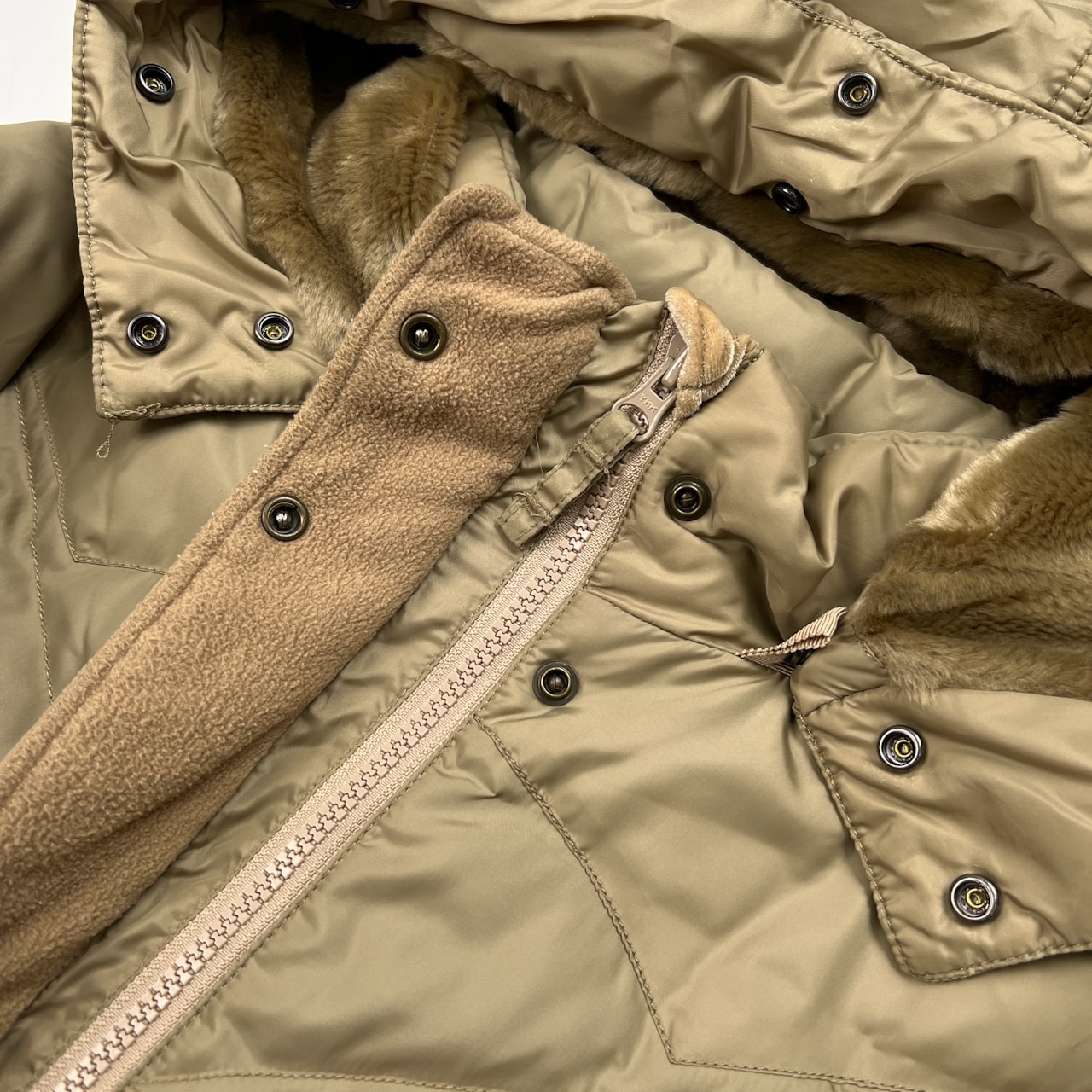 POLO JEANS COMPANY ポロジーンズカンパニー ラルフローレン フード付き ロング ダウン コート M /ベージュ