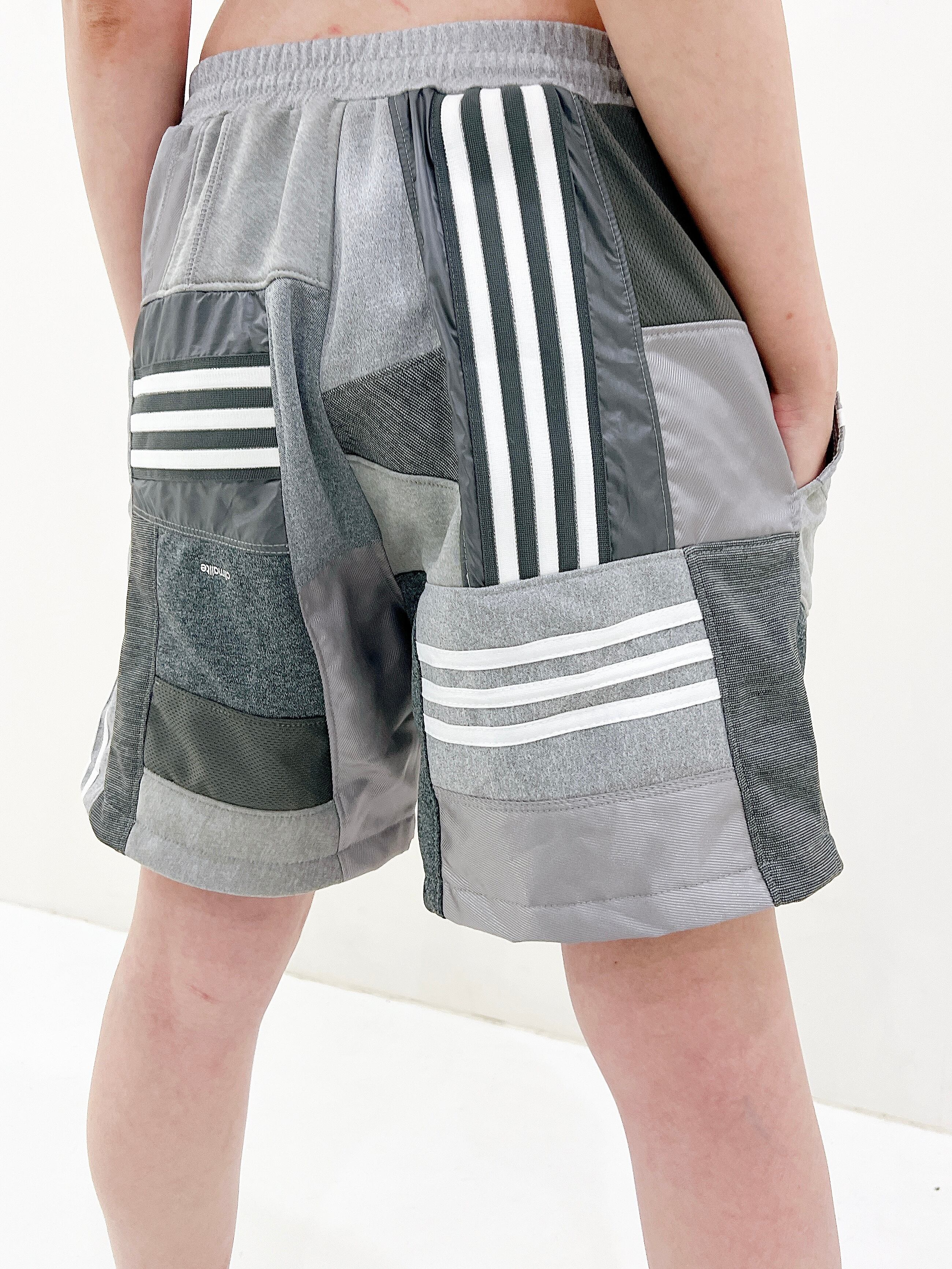 KOH ISHIGURO Upcycled Crazy Patchwork Short Pants -GRAY- Woman
