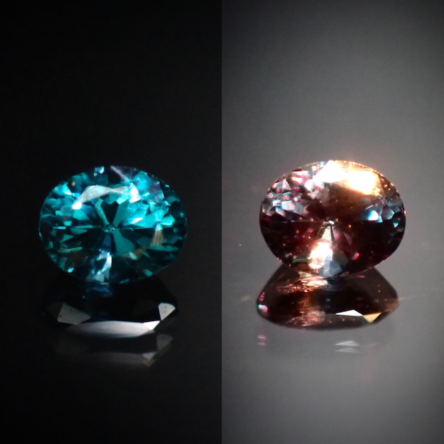 唯一無二の蒼色 0.138ct 天然 ベキリーブルー ガーネット（カラーチェンジガーネット）