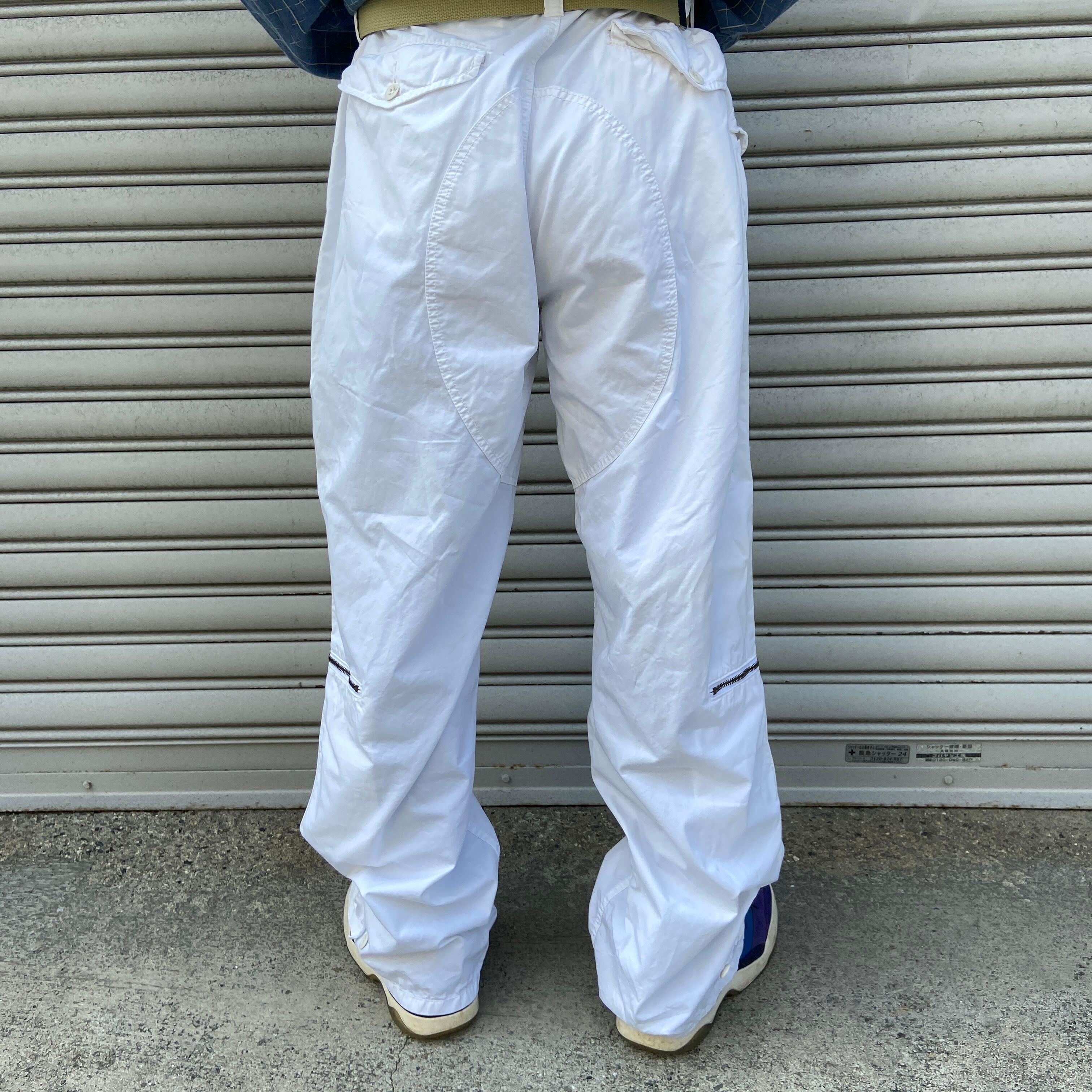 送料無料』Ralph Lauren パラシュートフライトパンツ 白 W40 