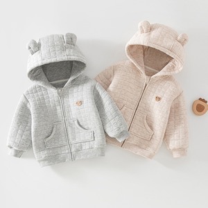 【BABY&KID】クマロゴ帽子付きアウター