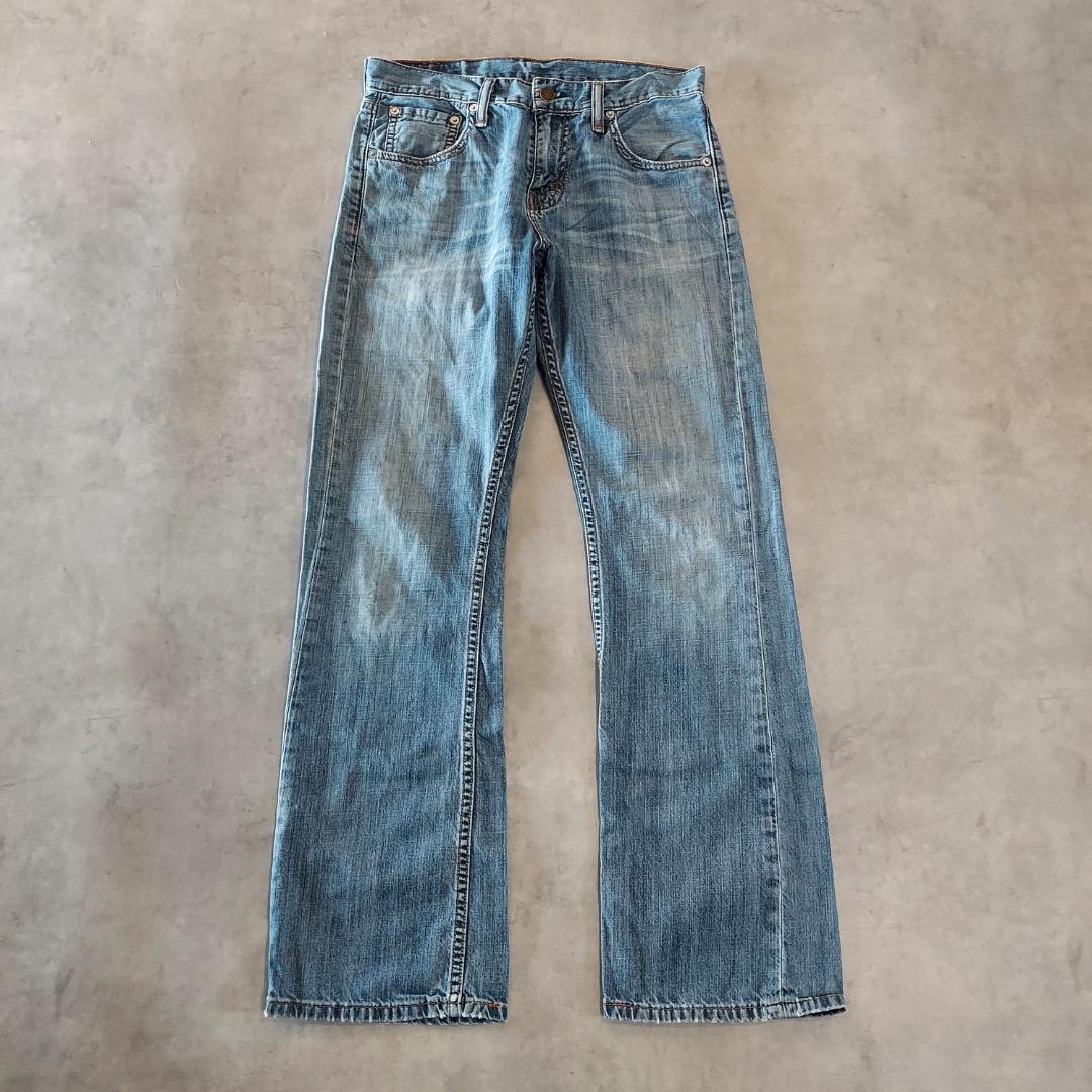 リーバイス527 Levis W29 フレア ブーツ 青 古着 ヒゲ 21690