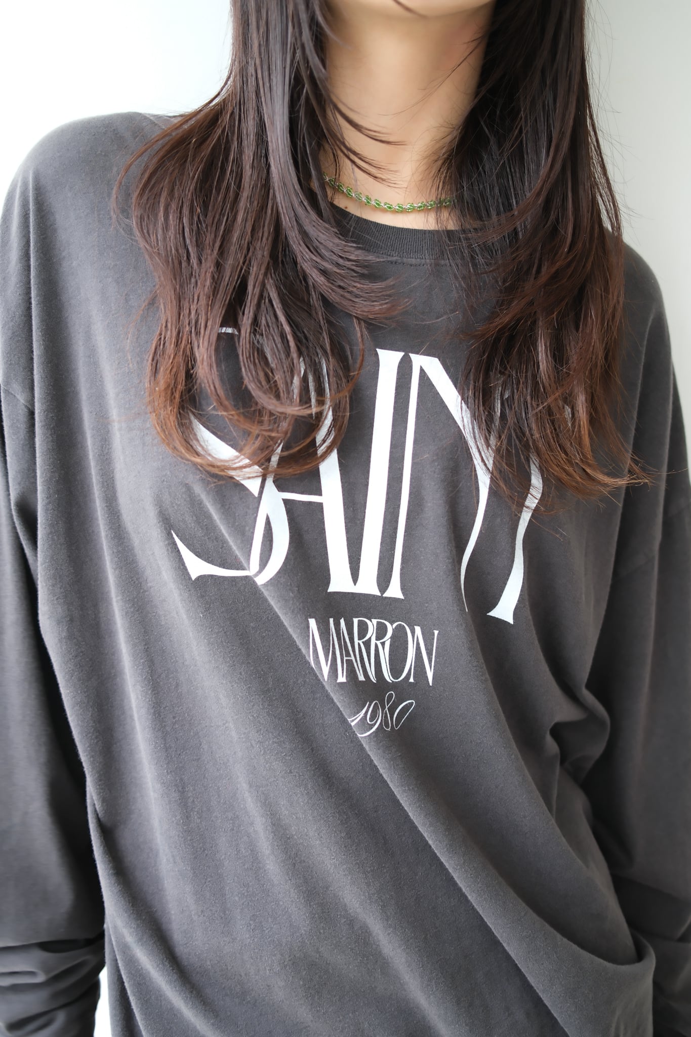 CREDONA PARMANENT L/S TEE パーマネントロングスリーブT SAINT MARRON