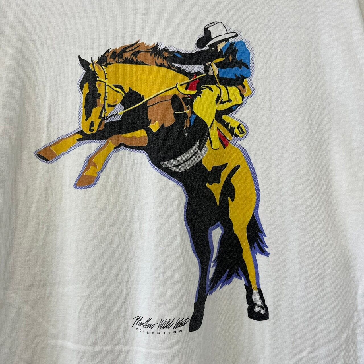 【超希少】フルーツオブザルーム USA製 騎手 ホース プリント Tシャツ