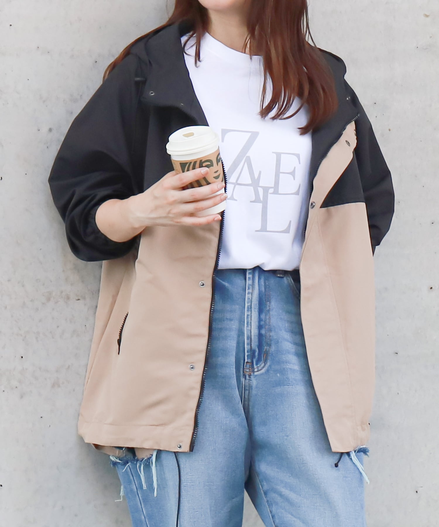 ラグラン袖マウンテンパーカー