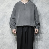 custom draw cord fade gray henry neck tee