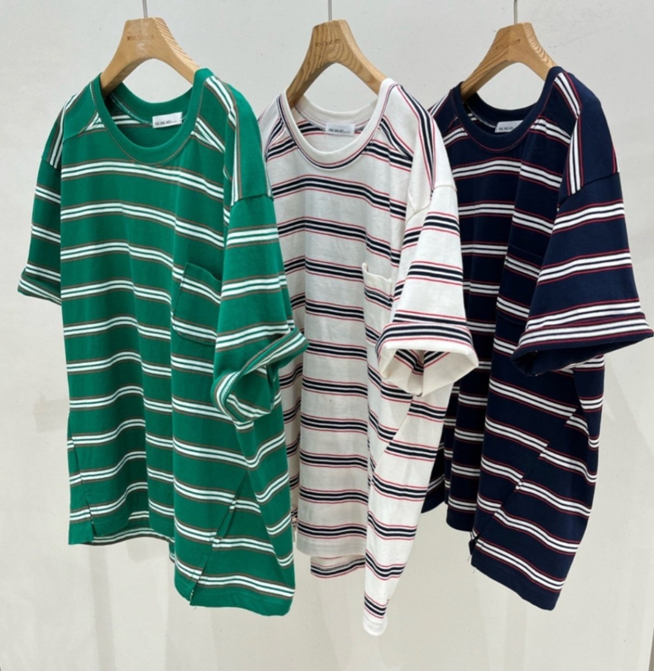 【即納】マルチボーダー リラックスTシャツ　F0252 - 1