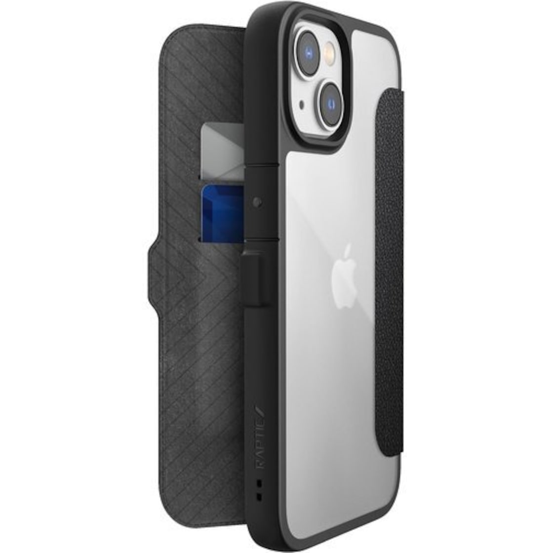 新品》 RAPTIC iPhone15 対応 ケース 手帳型/カード 収納/耐衝撃 米軍 
