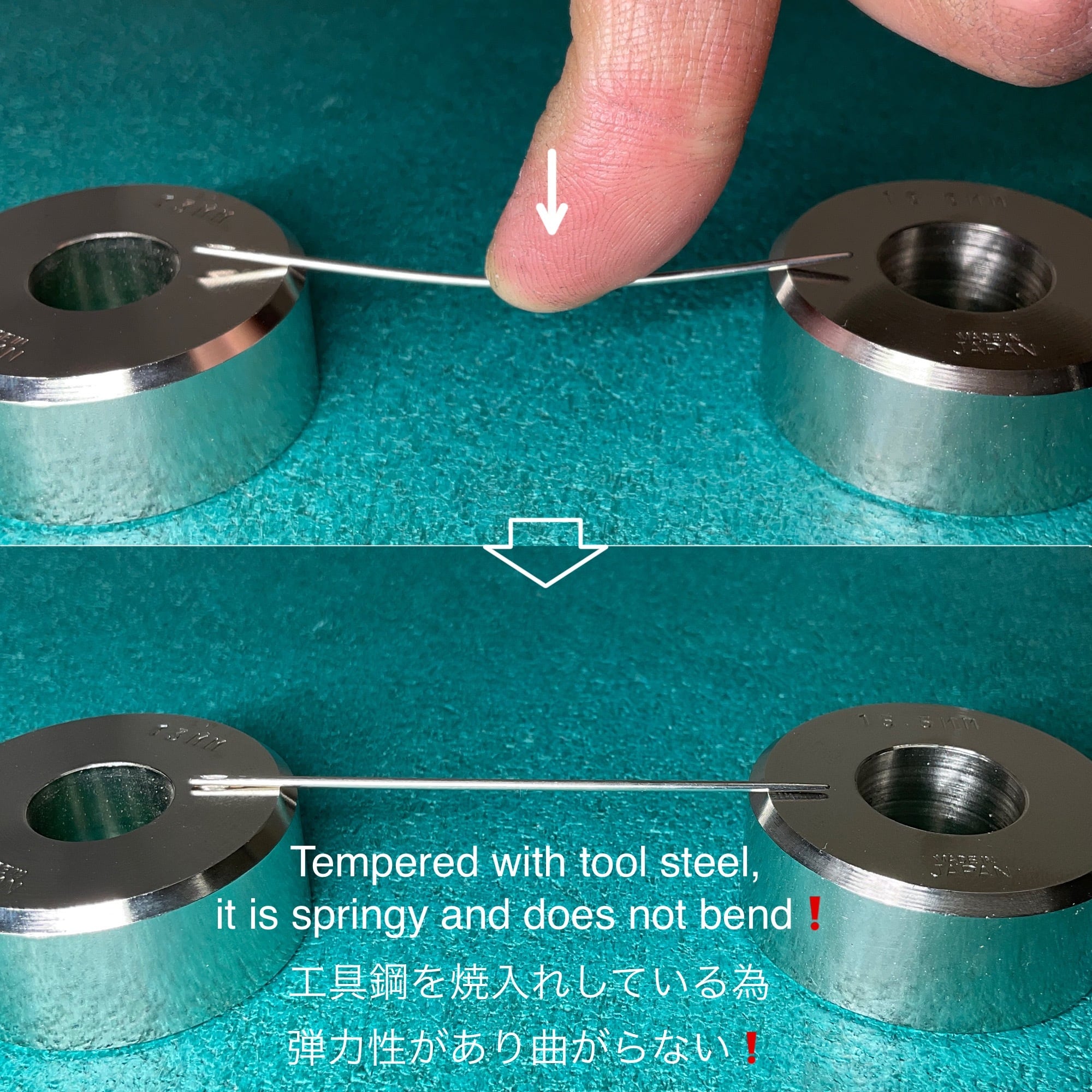 丸針 (S/ 細) 5本入 ⌀1.05mm×50mm (レザークラフト専用) | okafactory