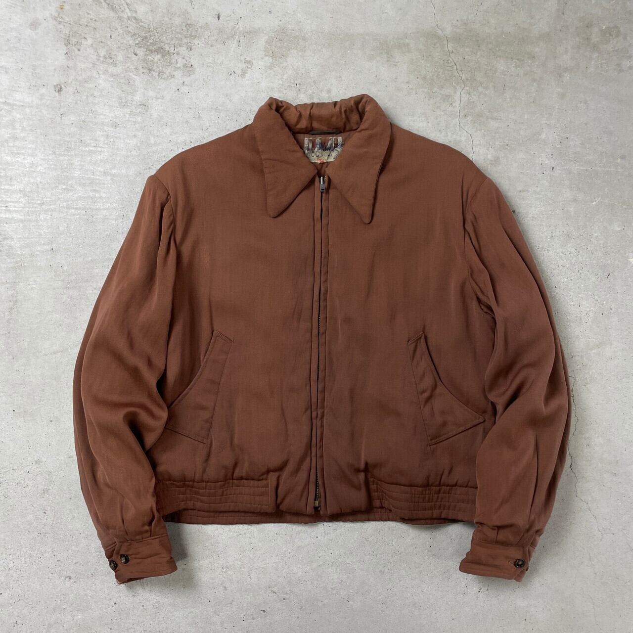 50年代 60年代 UNKNOWN レーヨン ギャバジンスポーツジャケット ギャバ  