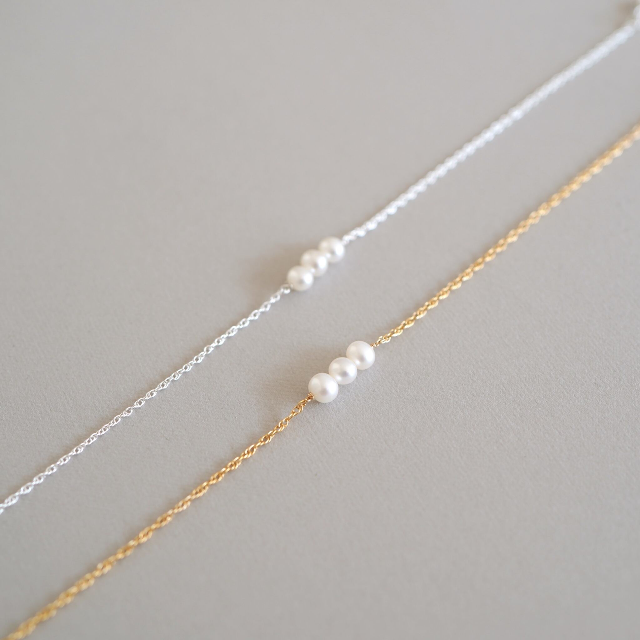 SV ベビーパール 2連 ブレスレット アクセサリー 