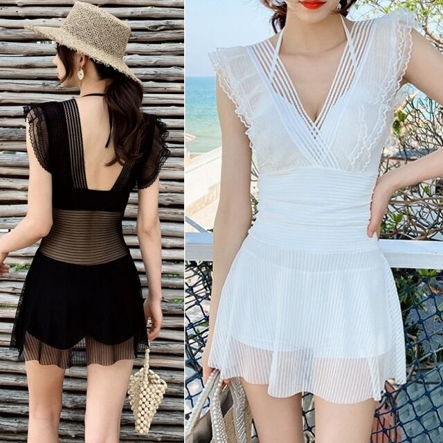 大きいサイズのレディース 夏 レディース 新作女性ファッション ママ水着 水着 レディース 水着 体型カバー 背中あき 水着 ワンピース セクシー 水着 フリル シースルー シアー Vネック レディース 大きいサイズ レディース 水着 ホワイト ブラック P7233 Kirari きらり 大きいサイズのレディース 夏 レディース 新作女性ファッション ママ水着 水着 レディース 水着 体型カバー 背中あき 水着 ワンピース セクシー 水着 フリル シースルー シアー Vネック レディース 大きいサイズ レディース 水着 ホワイト ブラック P7233 Kirari きらり