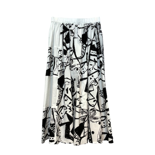 【最新作】タイプライター総柄プリントスカート【264-5103】Typewriter print skirt